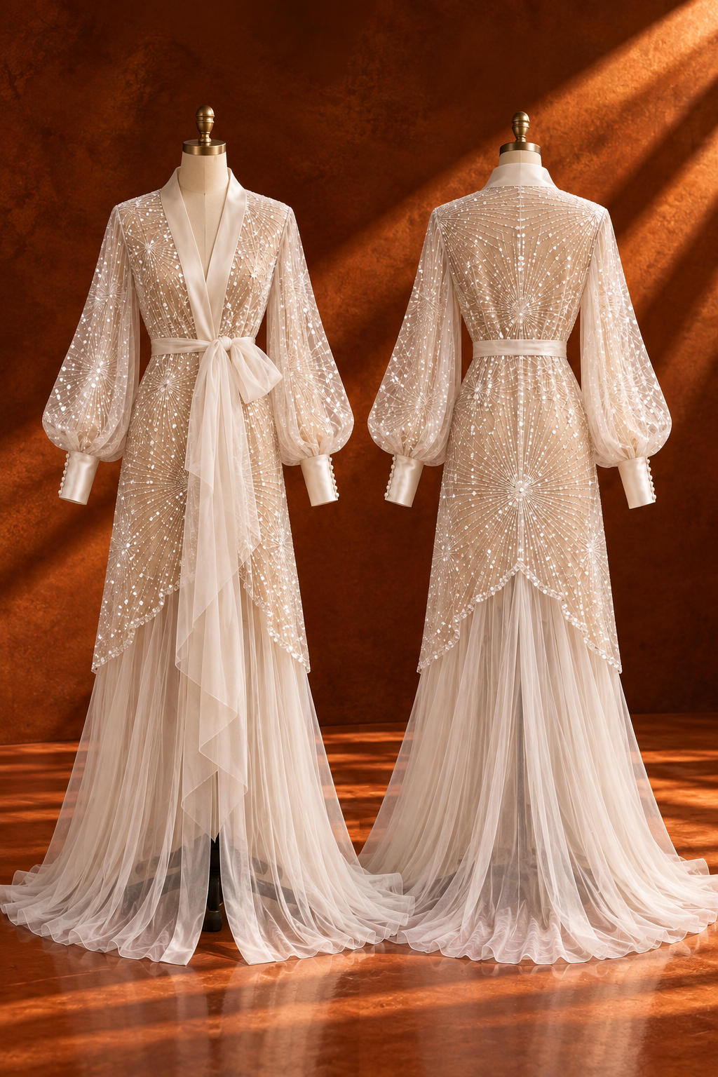 The Celestial Embellished Robe - Bridal Ivory