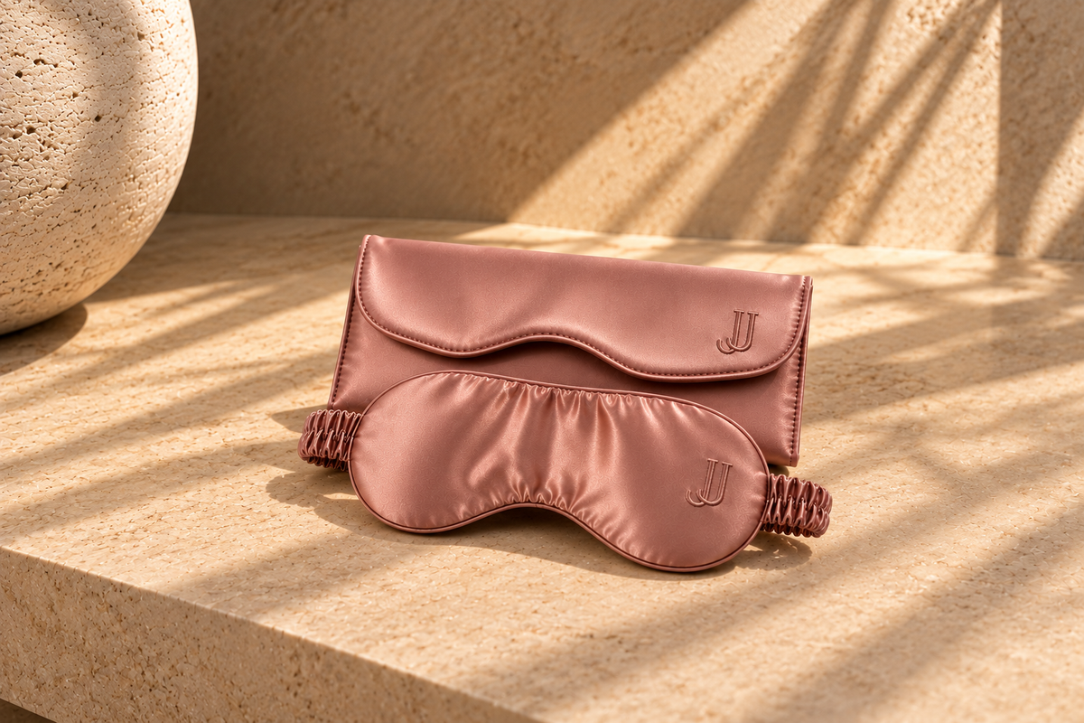 The Mulberry Silk 3D Eye Mask Set - Dusty Rose